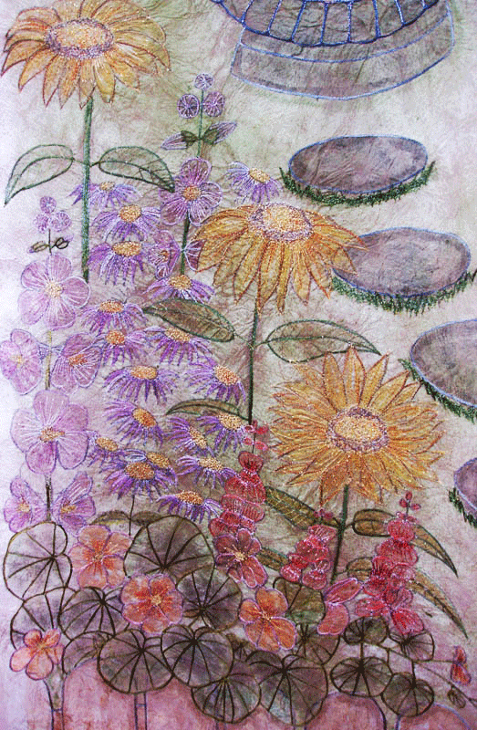 Bag End (Garden) - Publicity Panels by Corinne Young for the Lord of the Rings Stage Show