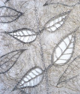 Cutout Leaves by Corinne Young - Knitting and Stitching Show 2004