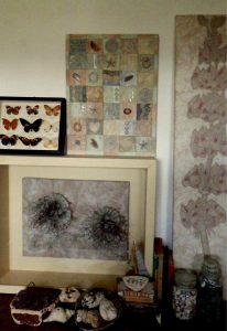 Artwork on display in the hallway of Corinne Young's home. Photo by Jonathan Gawthorpe for Yorkshire Post Magazine (June 2014).