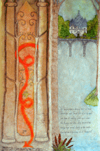 Moria and Gondor - Publicity Panels by Corinne Young for the Lord of the Rings Stage Show