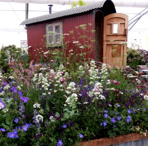Exterior of Shepherds Hut by Plankbridge for Grow Show London (June 2015).