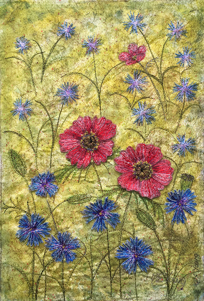 Poppies and Cornflowers by Corinne Young - Flora @ Yorkshire Arboretum