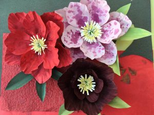 Paper Flower Making Workshop by Corinne Young at the Country Living Harrogate Christmas Fair 2017