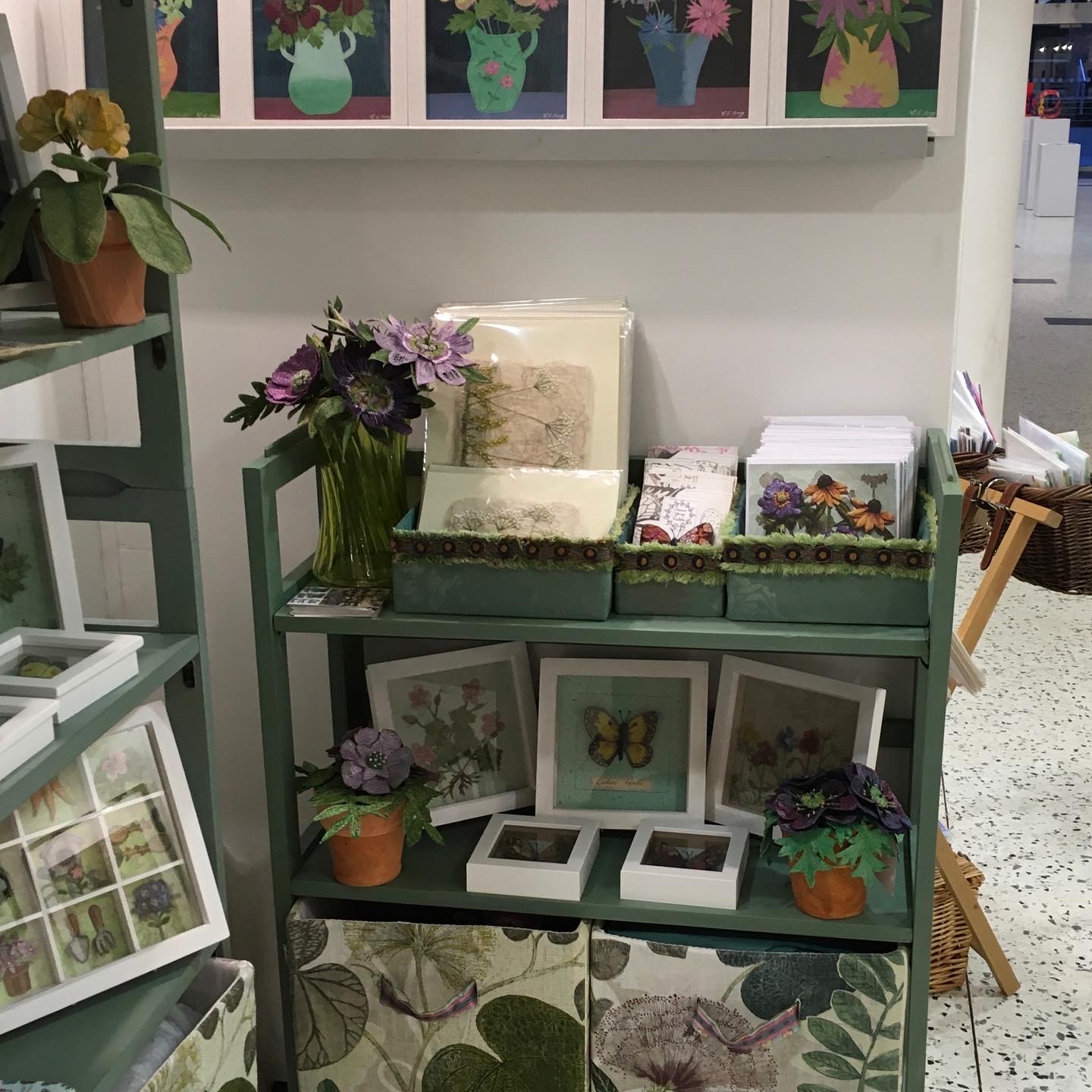 Textile artist Corinne Young's display at Art& York, October 2019.