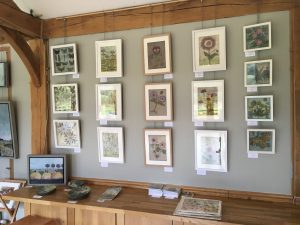Corinne Young's textile art on display at the Yorkshire Arboretum, Castle Howard, for its 'Flora' exhibition (August 2017)
