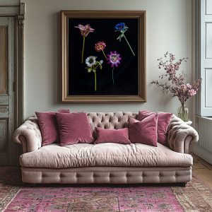 Corinne Young - Flower Curtain Art Print (Room Set)