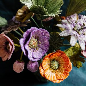 Corinne Young - Poppies and Passion Flower Art Print