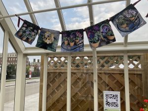 Bunting by Corinne Young. Exhibiting at the RHS Chelsea Flower Show, with Griffin Glasshouses.