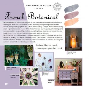 Information about the 'French Botanical' room installation organised by Kathryn Wakefield (The French House) and Corinne Young for Art& York, October 2019.