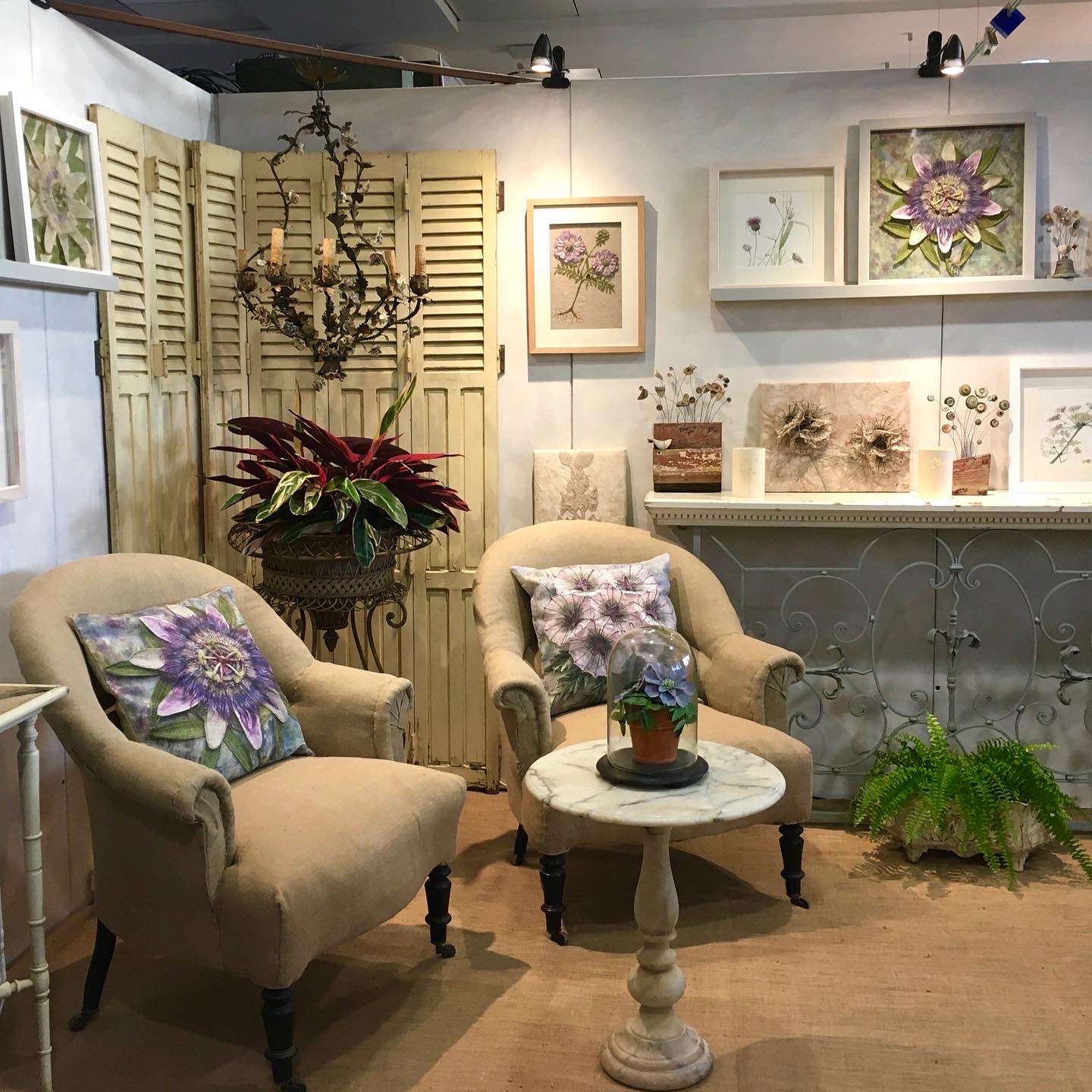 'French Botanical' room installation organised by Kathryn Wakefield (The French House) and Corinne Young for Art& York, October 2019.